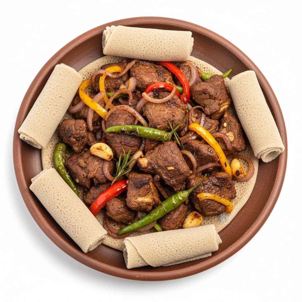 Lamb Tibs - Sautéed lamb dish at Horeb Restaurant Calgary